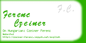 ferenc czeiner business card